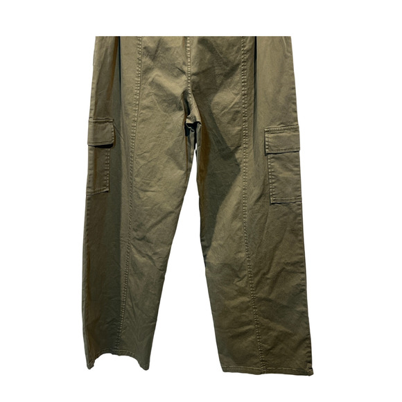 RAILS WOMENS SIZE MEDIUM BODIE CARGO TWILL WIDE LEG PANTS DARK OLIVE GREEN NEW - Picture 10 of 14